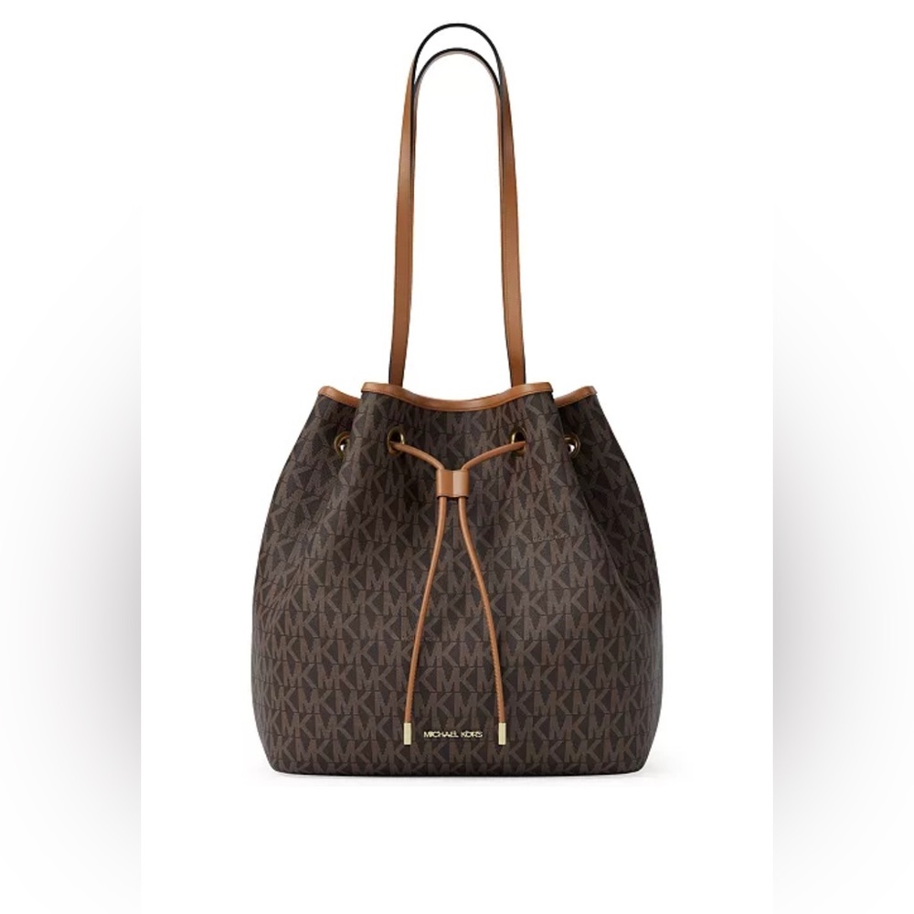 Michael Kors Women's Avery Signature Logo Bucket Messenger Handbag